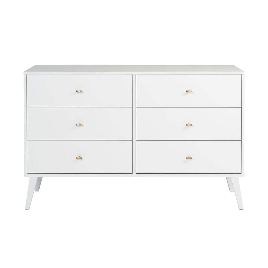 Prepac 6-Drawer Milo Mid Century Modern Dresser WDBR-1406-1 - The Home Depot added by Rachel Tuttle