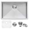 Ruvati Gravena 27 in. Undermount SIngle Bowl 16-Gauge Stainless Steel Kitchen Sink with Rounded Corners RVH7127 added by HELEN SALGADO