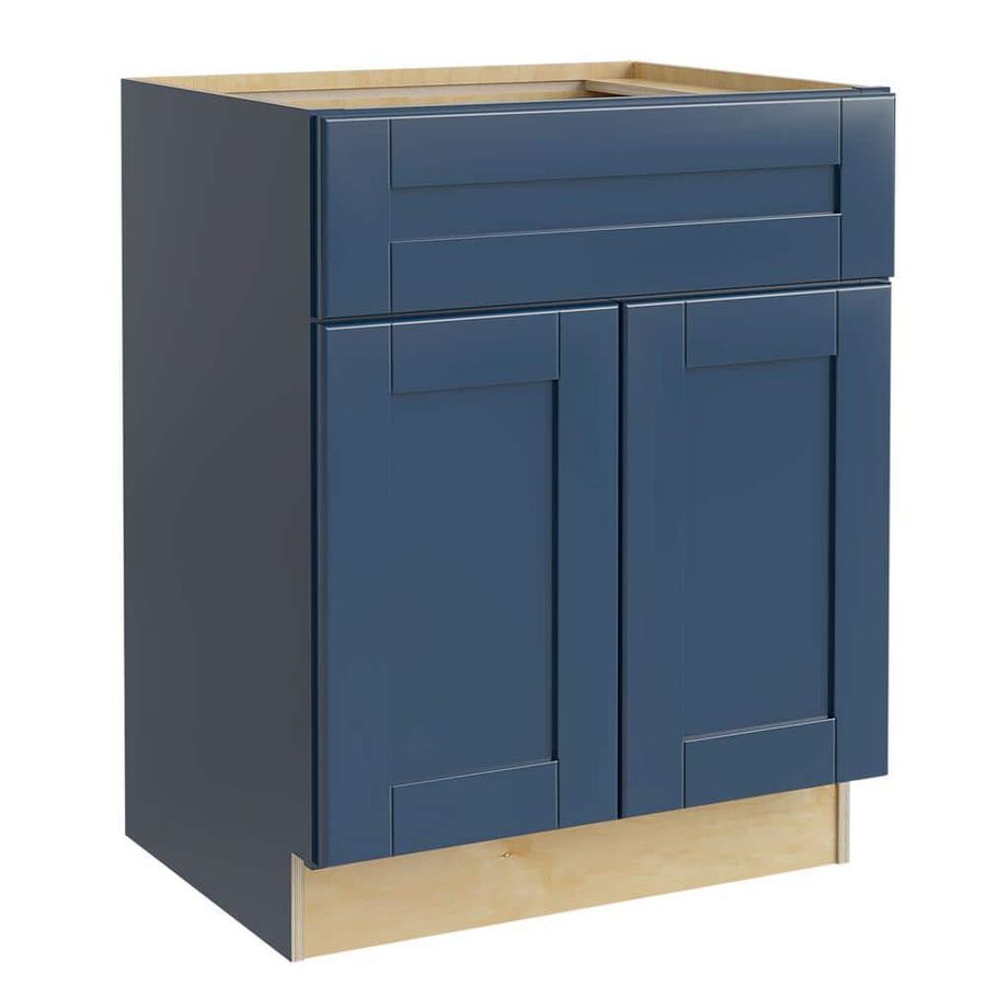 Home Decorators Collection Washington Vessel Blue Plywood Shaker Stock Assembled Sink Base Kitchen Cabinet Soft Close 30 in. x 34.5 in. x 24 in. SB30-WVB added by Taylor Doyle