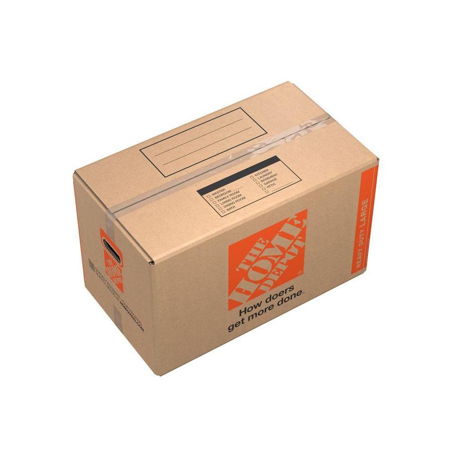 The Home Depot 27 in. L x 15 in. W x 16 in. D Heavy-Duty Large Moving Box with Handles (20-Pack) HDLRGBOX20 added by Rachel Fedorov