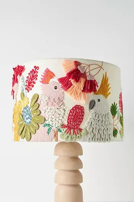 Embroidered Cockatoo Drum Lamp Shade added by Spoak Member