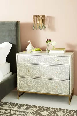 Scroll Vine Inlay Three-Drawer Dresser added by Jenna Quinones