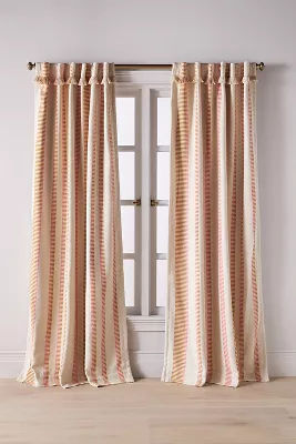 Pieced Stripe Cotton Blend Woven Blackout Curtain added by Spoak Member
