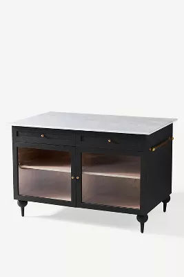 The Fern Rectangular 55" Marble Top Kitchen Island added by Spoak Member