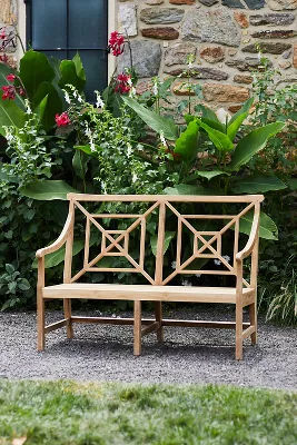 Fretwork Teak Two-Seat Garden Bench added by Spoak Member