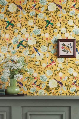 Mind the Gap Garden of Immortal Blue Floral Chinoiserie Wallpaper added by Spoak Member