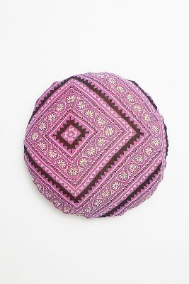 Anchal Vintage Kantha Round Pillow No. P18230202 added by Jenna Quinones