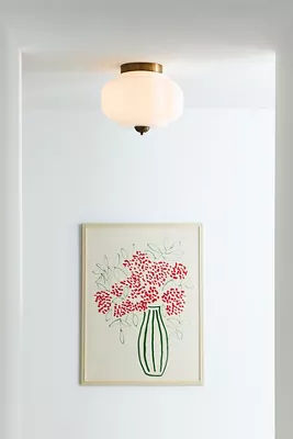 The Eloise Scallop Milk Glass Flush Mount Ceiling Light added by Spoak Member