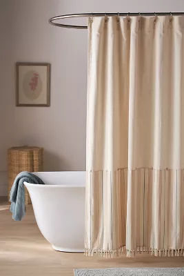 Louie Woven Cotton Tassel-Hem Shower Curtain added by Spoak Member