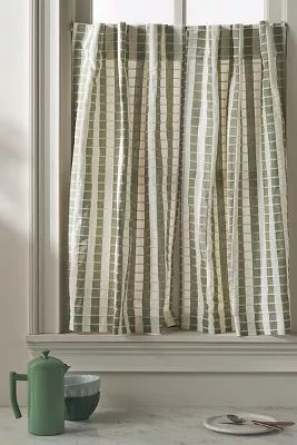 Cotton Woven Stripe Café Curtains, Set of 2 added by Spoak Member