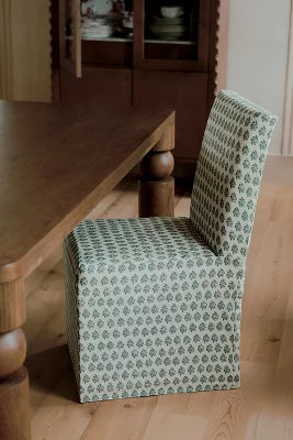 Savannah Block-Print Linen Slipcover Dining Chair added by Spoak Member