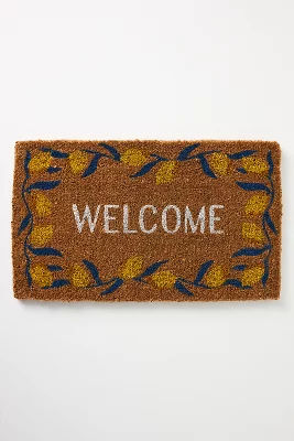 Lemon Border Welcome Printed Doormat added by Spoak Member