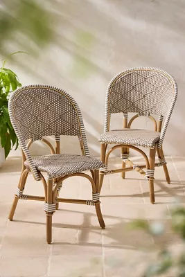 Wave Woven Indoor/Outdoor Bistro Chairs, Set of 2 added by Spoak Member