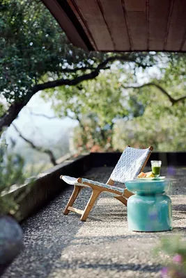 Havana Wicker + Teak Armless Chair, Crosshatch added by Spoak Member