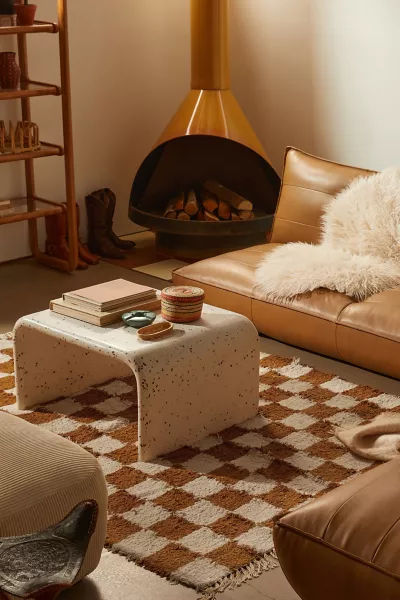 Checkerboard Woven Shag Rag Rug added by Doctor Designs