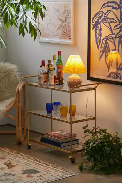 Jade Brass Bar Cart added by Hannah Werthman