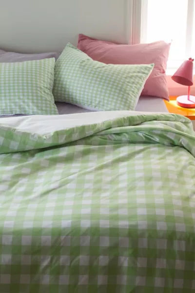 Emma Lewis For Deny Green Gingham Duvet Cover added by Liv Enriquez
