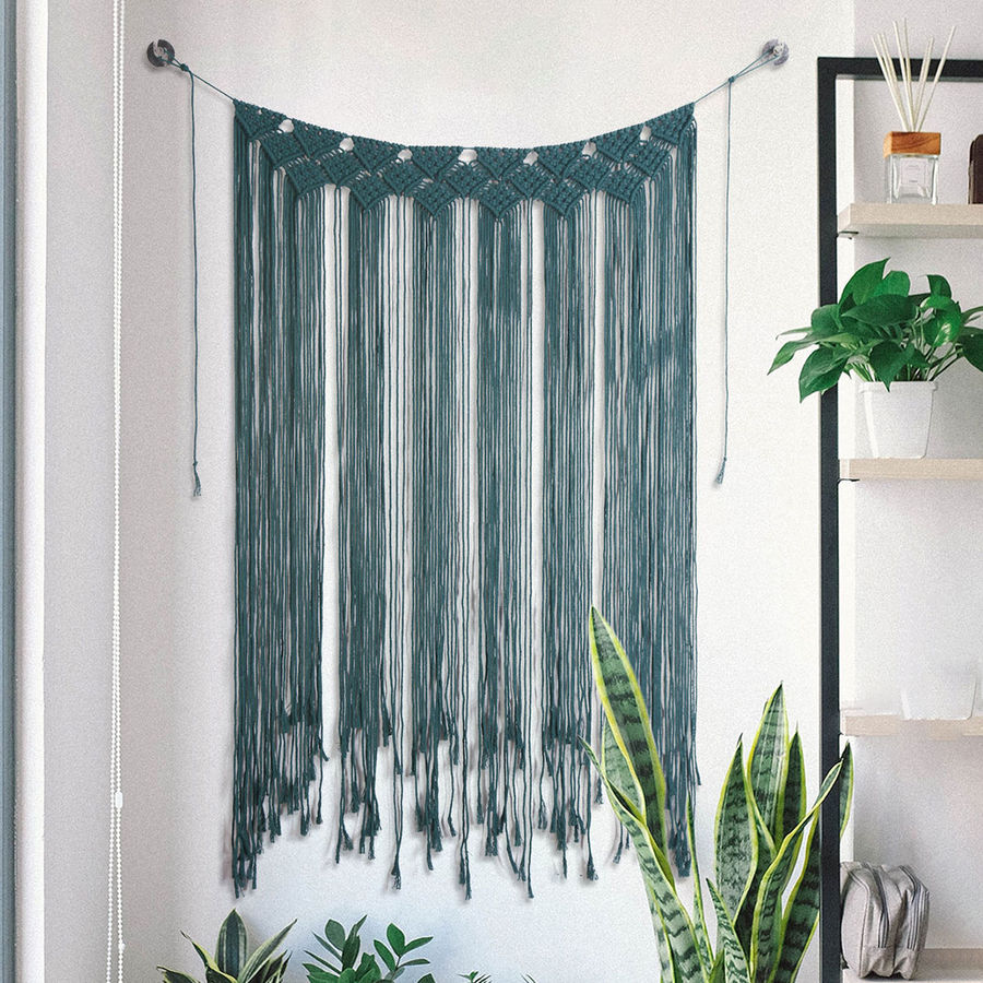 Handmade Boho Macrame Wall Hanging - Vibrant Cotton Tapestry For Home Decor - Temu added by Shannon Jernigan