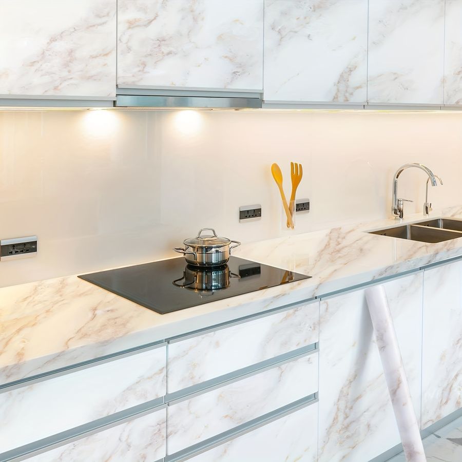 Marble Wallpaper, White Golden Peel And Stick Countertops, Self-adhesive Wallpaper, Marble Contact Paper For Countertops Cabinets, Cleanable Removable Wallpaper, Bathroom Thick Shelf Wallpaper - Temu added by Shannon Jernigan