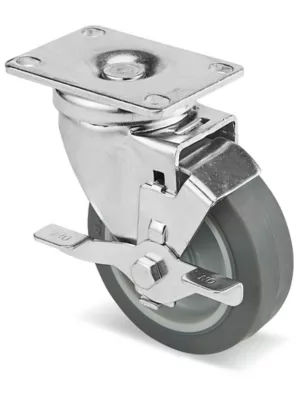 Standard Rubber Caster - Swivel with Brake, 4 x 1 1/4 added by Chelsey Dunkel
