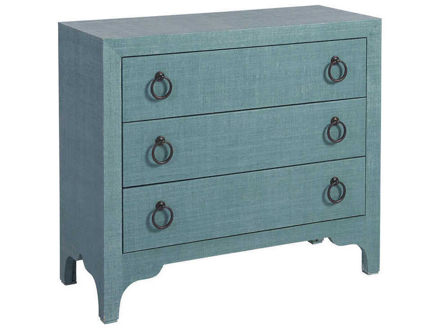 Barclay Butera Newport Balboa Island Sea Glass Raffia Three-Drawer 41'' x 17'' Nightstand / Hall Chest added by Spoak Member