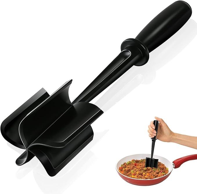 Meat Chopper, Hamburger Chopper Utensil, Professional Heat Resistant Nylon, Masher & Smasher Meat, Potato Masher Ground Beef & Turkey -Non Stick Mix Chopper for Kitchen Tool added by Jenna Quinones