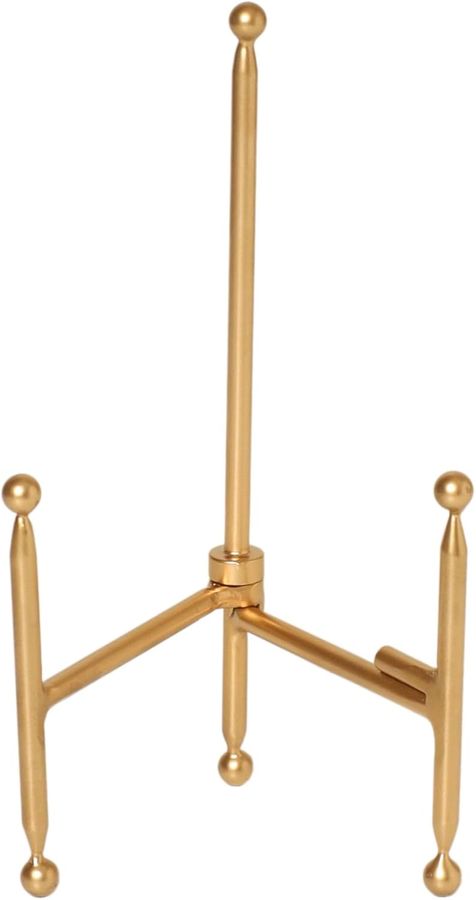 Gold Colored Steel Tabletop Easel by Studio Décor - Decorative Stand for Pictures, Frames, Books, Cards, Plates - 1 Pack added by sallie tyler