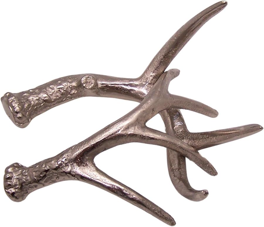Wowser Set of 2 Silver Toned Faux Antlers, Unique Tabletop Home Decor, Assorted Sizes added by sallie tyler