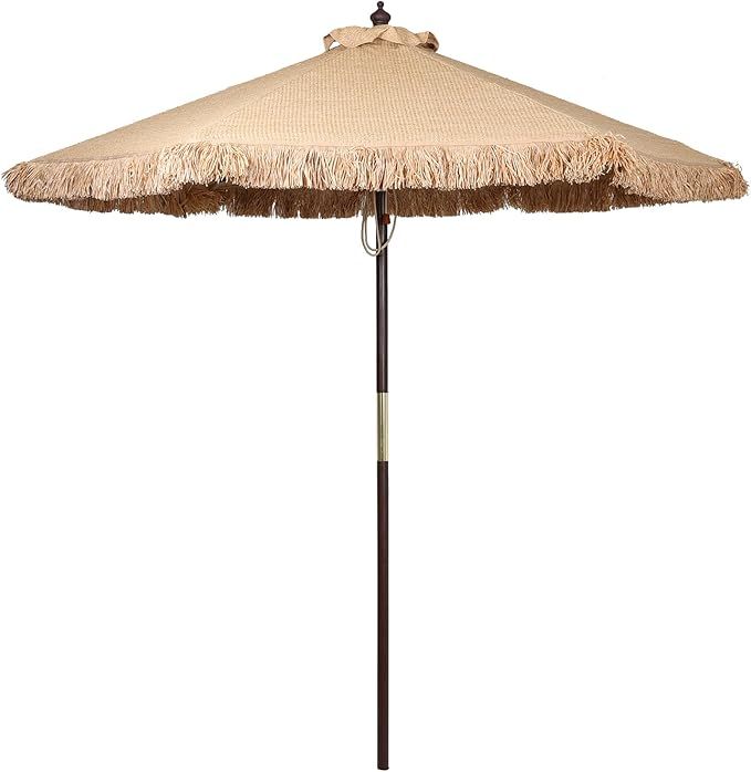 BPS Patio Wood Umbrella 8.6FT Outdoor Table Umbrella for Outdoor Yard, Garden added by Erica Ramon