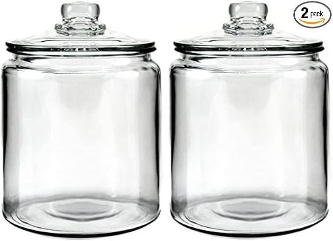 Anchor Hocking Heritage Hill Glass 0.5 Gallon Storage Jar, Set of 2 added by Where The Heart Is Designs