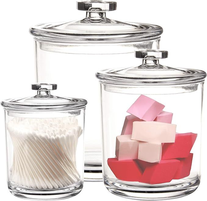 Youngever 60-Ounce, 30-Ounce and 15-Ounce Clear Plastic Apothecary Jars Set of 3 added by Rachel Fedorov