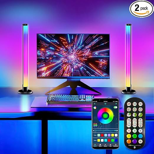 ELOUYCKE Led Light Bar, 16 Million Colors RGB Light Bar with Scene and Music Modes, APP Remote Control and Music Sync Smart Gaming Lights, 17.3'' Led Light Bars for Room, TV, Gaming, PC Decoration added by Jamie Stellato