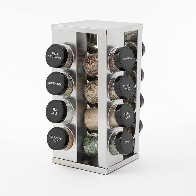 Kamenstein  Included, FREE Spice Refills for 5 years, Brushed Stainless Steel with Black Caps added by Nomadic Nooks