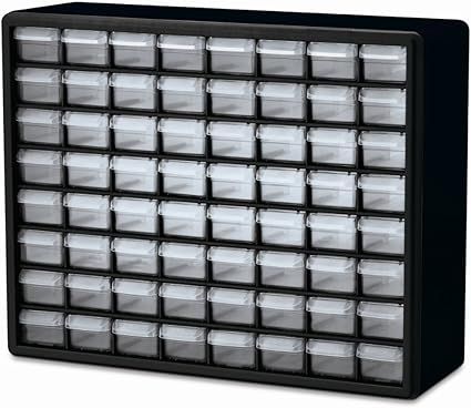 Akro-Mils 10164 64 Drawer Plastic Parts Storage Hardware and Craft Cabinet, 20" x 15.75", Black added by Jamie Stellato