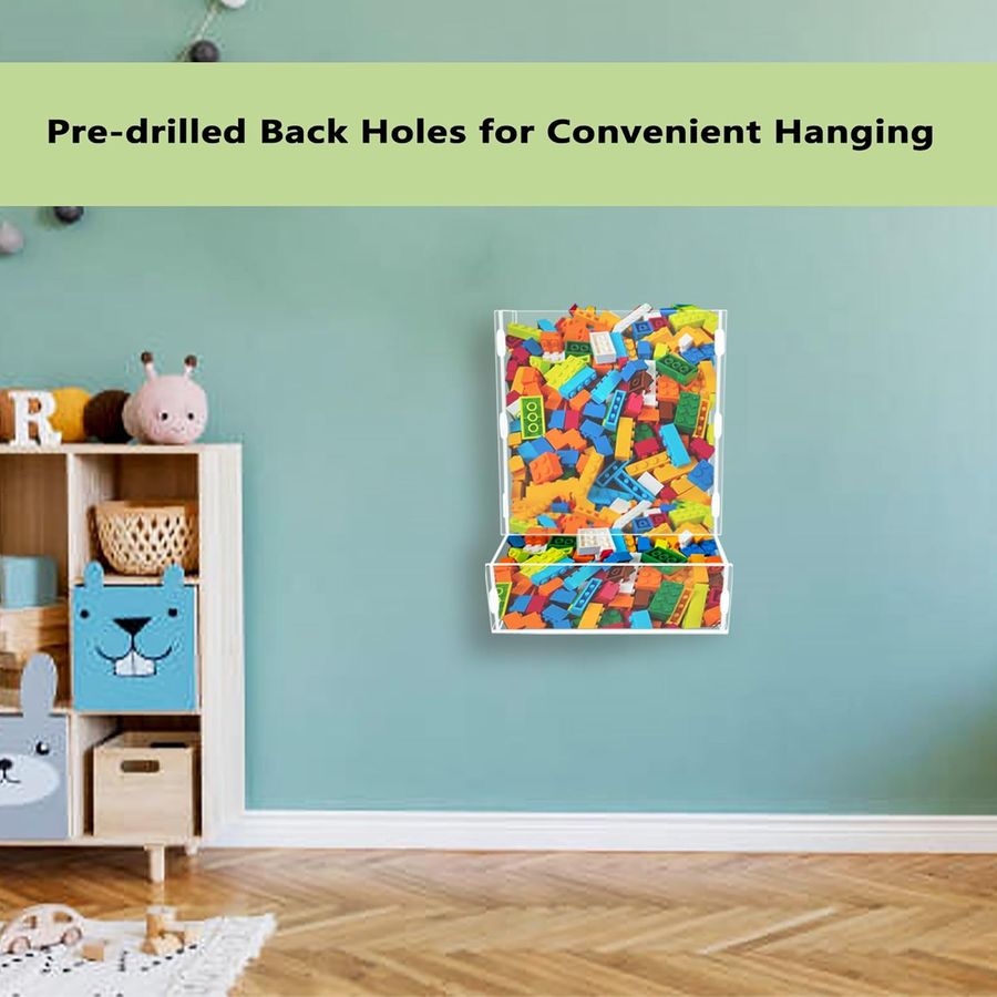 Montex Acrylic Wall Toy Dispenser Play Room Organization Acrylic Wall Organizer Clear Hanging Organizer for Kid's Playroom, Blocks, Cars, Snacks added by Jamie Stellato