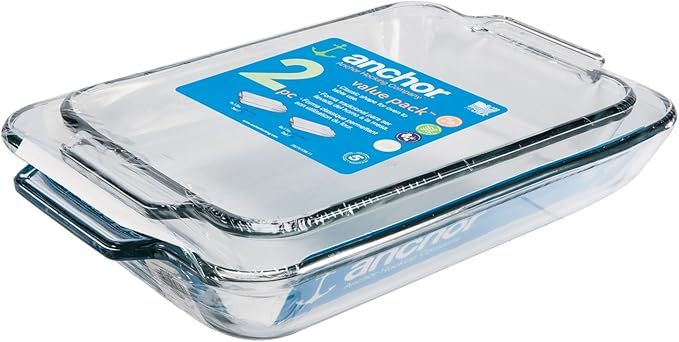 Anchor Hocking Oven Basics Glass Baking Dishes, Rectangular Value Pack, 2 Piece Set, Small added by Nomadic Nooks