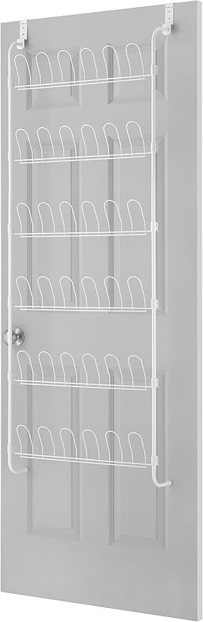 Whitmor 18-Pair Over The Door Shoe Rack, Unisex, White added by Rachel Fedorov