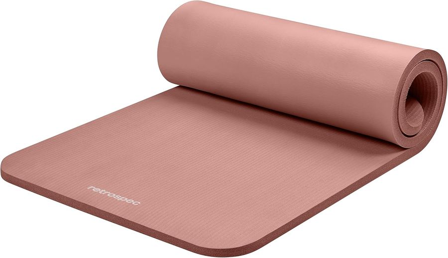 Retrospec Solana Yoga Mat 1" Thick With Nylon Carry Strap for Men & Women - Non Slip Exercise Mat for Home Yoga, Pilates, Stretching, Floor & Fitness Workouts added by sallie tyler