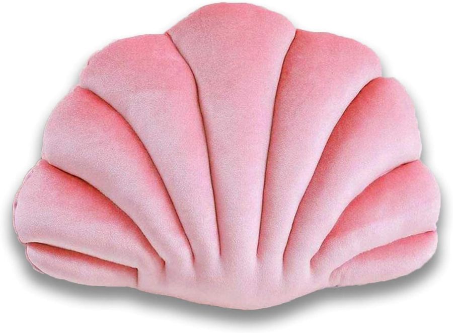 Sea Princess Seashell Decorative Pillow,1 Cotton Linen Throw Pillowcases Sea Ocean Theme Seashell Conch Decorative Pillowslip Home Office Decor Seashell Shaped Throw Pillow 13" x 10" (Medium Pink) added by Amber Wilcox