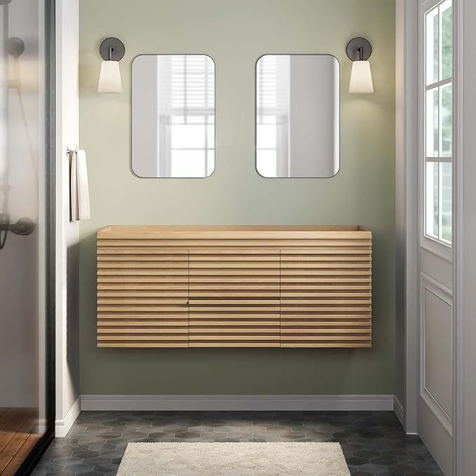 Modway Render 48" Double Sink Compatible (Not Included) Bathroom Vanity Cabinet in Oak added by Erica Ramon