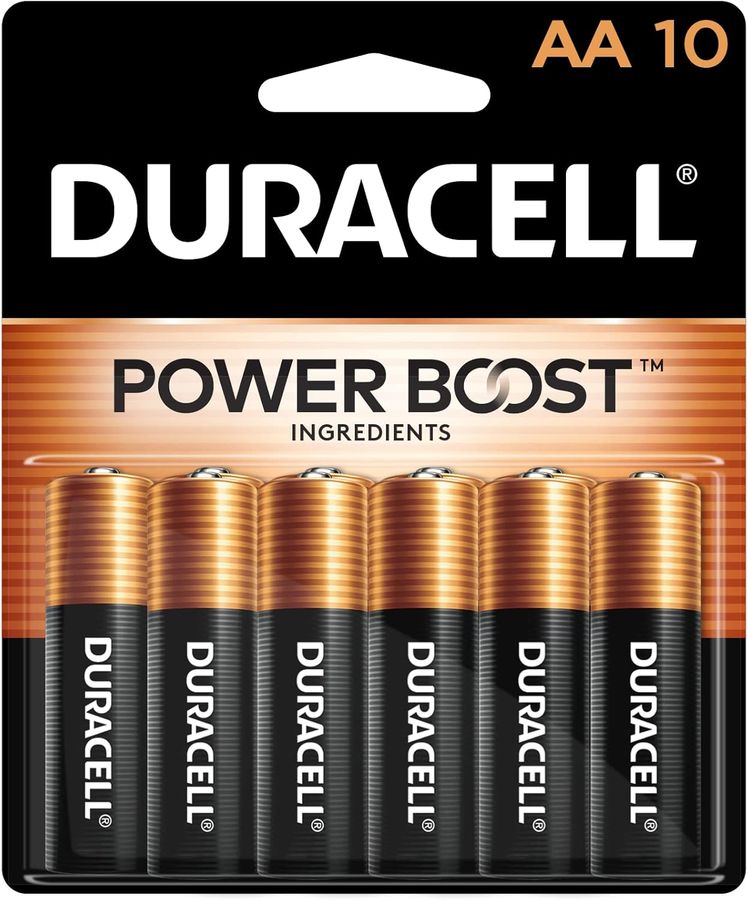 Duracell Coppertop AA Batteries with Power Boost Ingredients, 10 Count Pack Double A Battery with Long-lasting Power, Alkaline AA Battery for Household and Office Devices added by Ruthann R