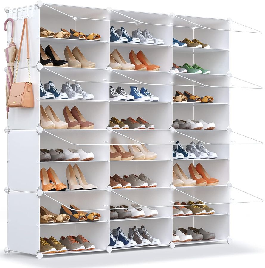 HOMICKER Shoe Rack Organizer, 48 Pair Shoe Storage Cabinet with Door Expandable Plastic Shoe Shelves for Closet,Entryway,Hallway,Bedroom added by Rachel Fedorov