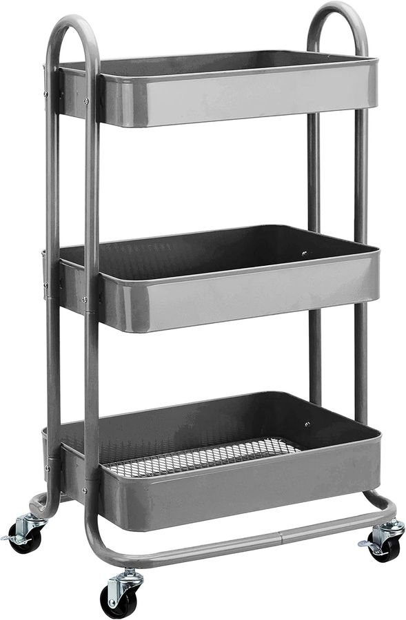 Amazon Basics 3-Tier Rolling Utility or Kitchen Cart - Charcoal added by Rachel Fedorov