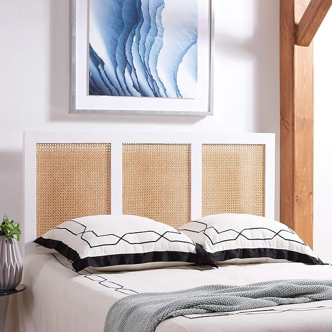 Safavieh Home Collection Vienna Wash Cane Queen Headboard Platform, White/Natural added by Erica Ramon