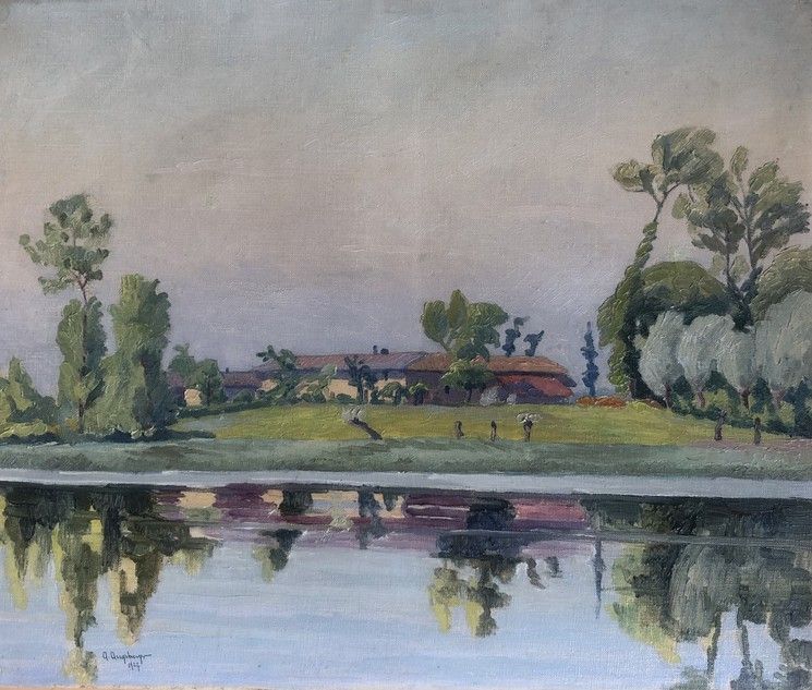 Paysage au bord du lac added by Victoria Nuguid