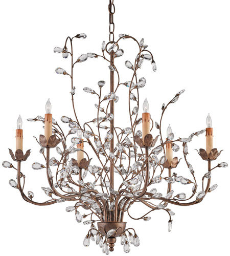 Currey & Company 9882 Crystal Bud 6 Light 28 inch Cupertino Chandelier Ceiling Light, Medium added by Spoak Member