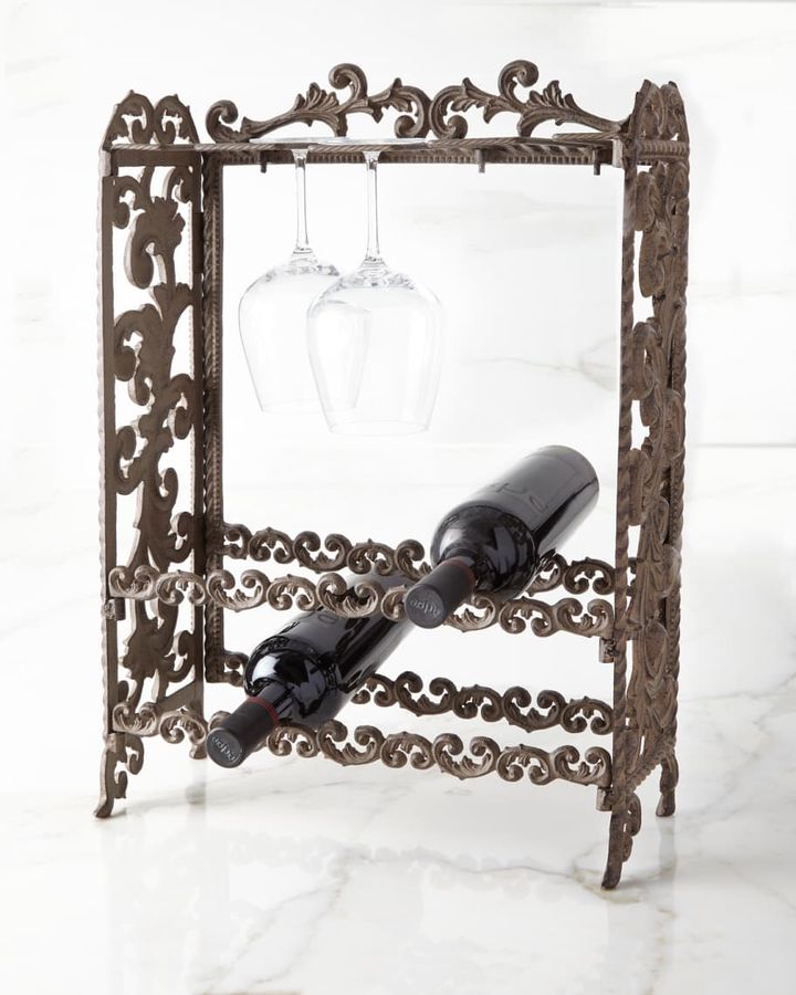 G G Collection Metal Acanthus Leaf Wine Rack added by Where The Heart Is Designs
