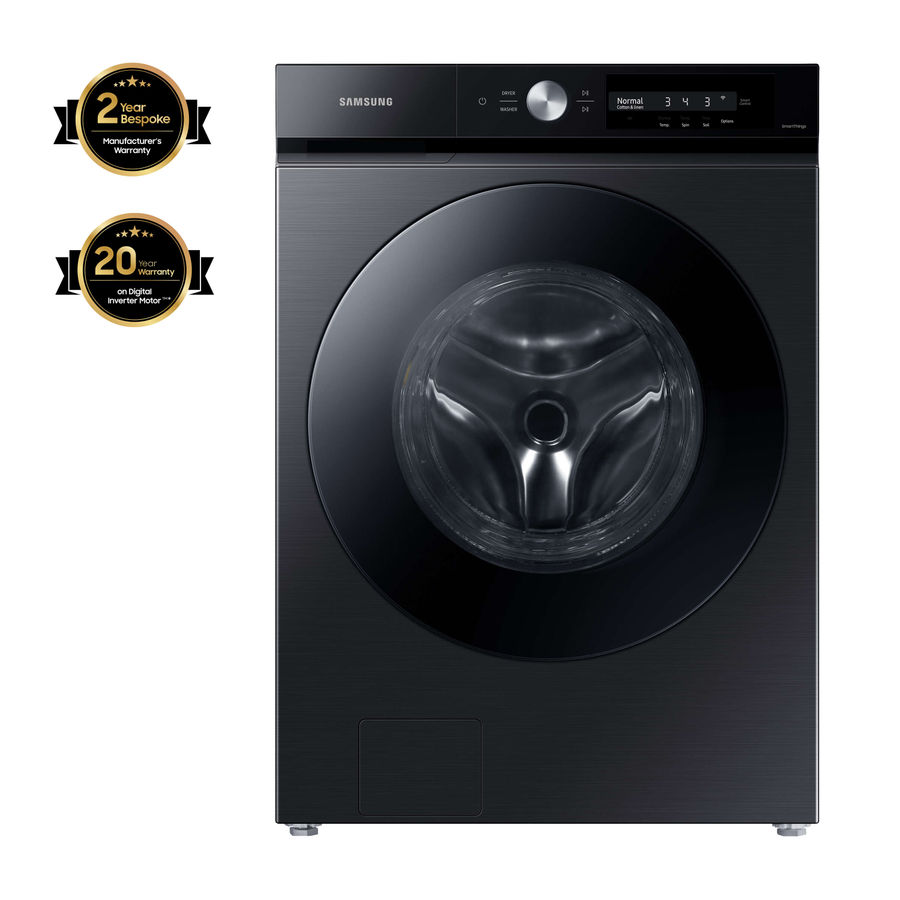 Samsung Bespoke 4.6-cu ft High Efficiency Stackable Steam Cycle Front-Load Washer (Brushed Black) ENERGY STAR Lowes.com added by Jennifer Kosar