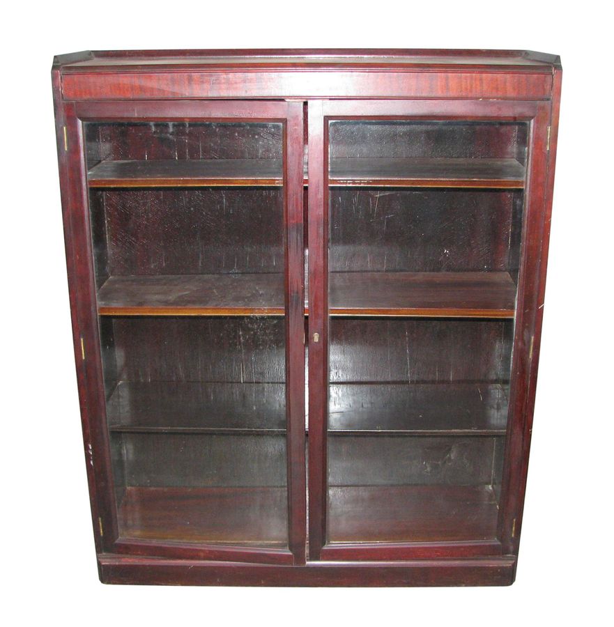 Antique Classic Mahogany Display Cabinet with Four Shelves | Olde Good Things added by Serena Finnerty