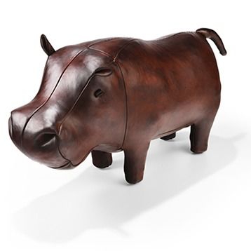 Hippopotamus | Hand Crafted Leather Animals | Omersa & Co added by Lisa Schechtman